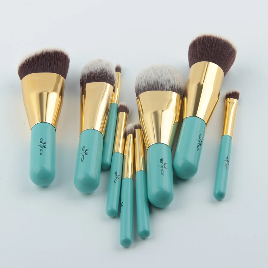Anmor Travelling Makeup Brushes 9 PCS Synthetic Hair Brush Set With Portable Bag GM001 | Красота и здоровье
