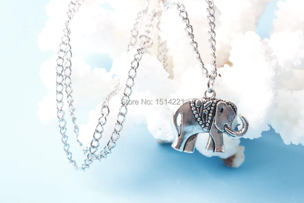the silver elephant charm necklace Antique personalized jewelry steampunk Unique gift vintage | Украшения и аксессуары