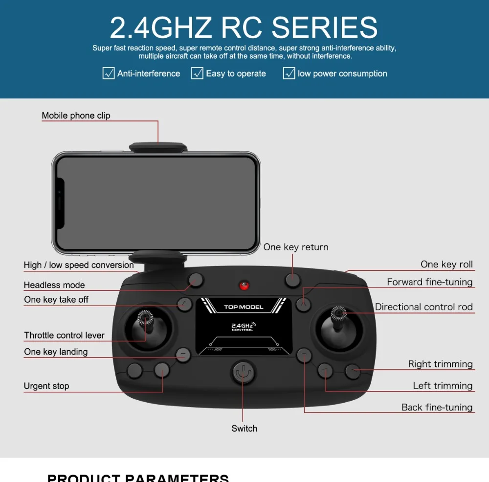 Подарок для мальчика Детский Радиоуправляемый Дрон X23WiFi 720P200 с HD камерой 720P
