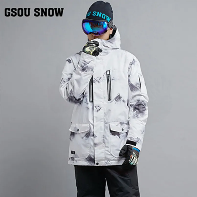 2017 куртка мужская для сноуборда GSOU SNOW горнолыжный костюм мужской горные лыжи