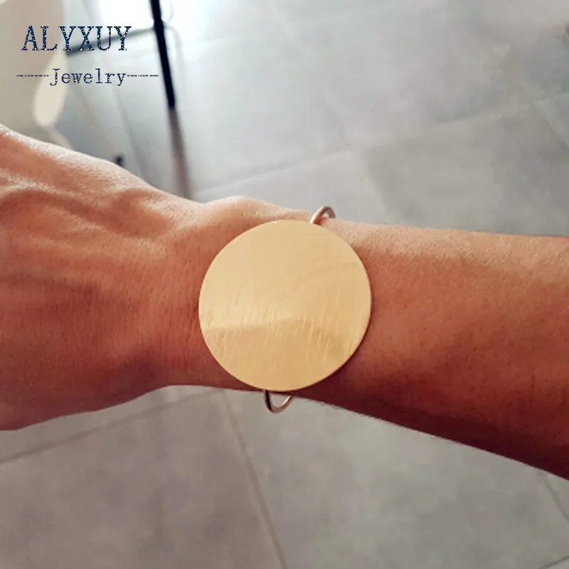 Новые Модные аксессуары ювелирные изделия огромные круглые манжета женщины