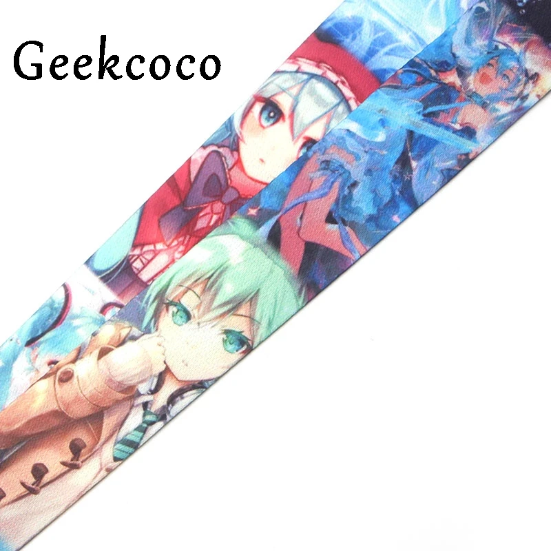 Hatsune Мику мультфильм брелок аксессуары для безопасности, защиты мобильного телефона держатель удостоверения личности ключи ремни шеи ремешок камеры J0267