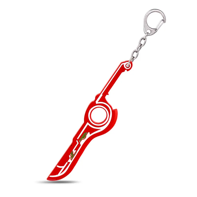 Брелок Xenoblade брелок красный меч MONADO металлическая подвеска для ключей брелки