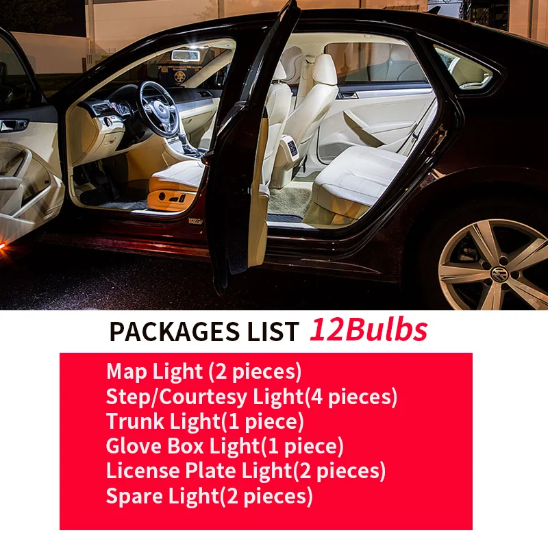 12 шт. лампы для внутреннего освещения Audi TT MK2 2008-2012 гг. | Автомобили и мотоциклы