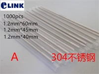 1000pcs fiber protective sleeve 1 2mm steel needle 60 45 40mm length stainless steel rod has passed the salt spray test elink
