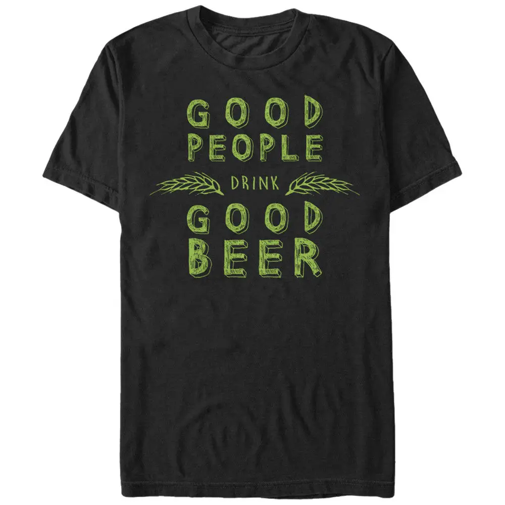 

Pure Cotton O-Neck Tees Good People Drink Good Beer Funny Fashion Printed Party T-Shirts For Men size S-3XL