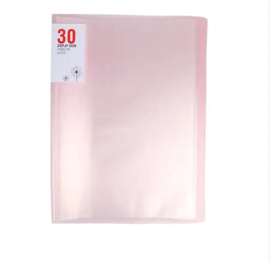 Coloffice, конфетный цвет, А4, прозрачный, 30 страниц, музыкальная папка, папка для документов, вставка, файл, данные, книги, Обложка, держатель, зажим, школьные принадлежности, 1 шт - Цвет: pink
