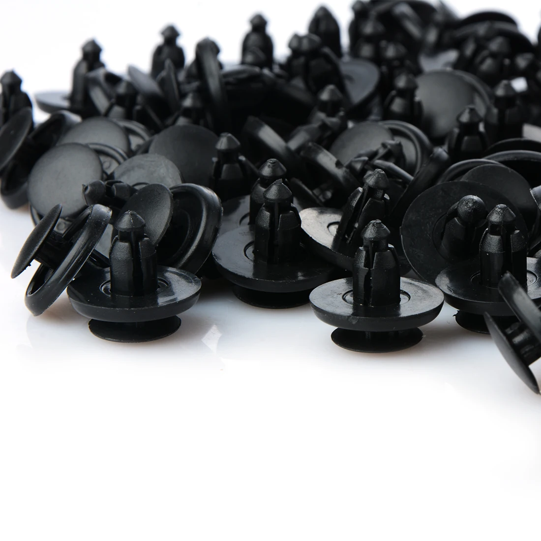 

100PCS Car Fastener fit 7mm Dia Hole Black Push Retainer Rivets Clips for Toyota Automobile Door Bumper Fender Cover Trim Clips