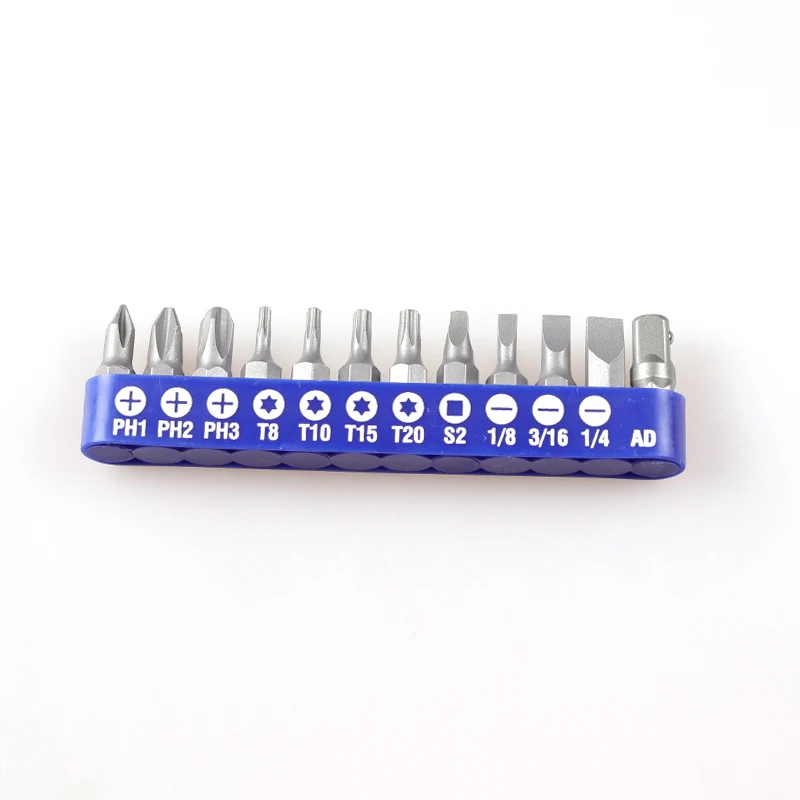 1 штука Cr V 8 &quotГибкая ручка отвертка 12 шт 1/4&quot шлицевые Phillips шестигранные