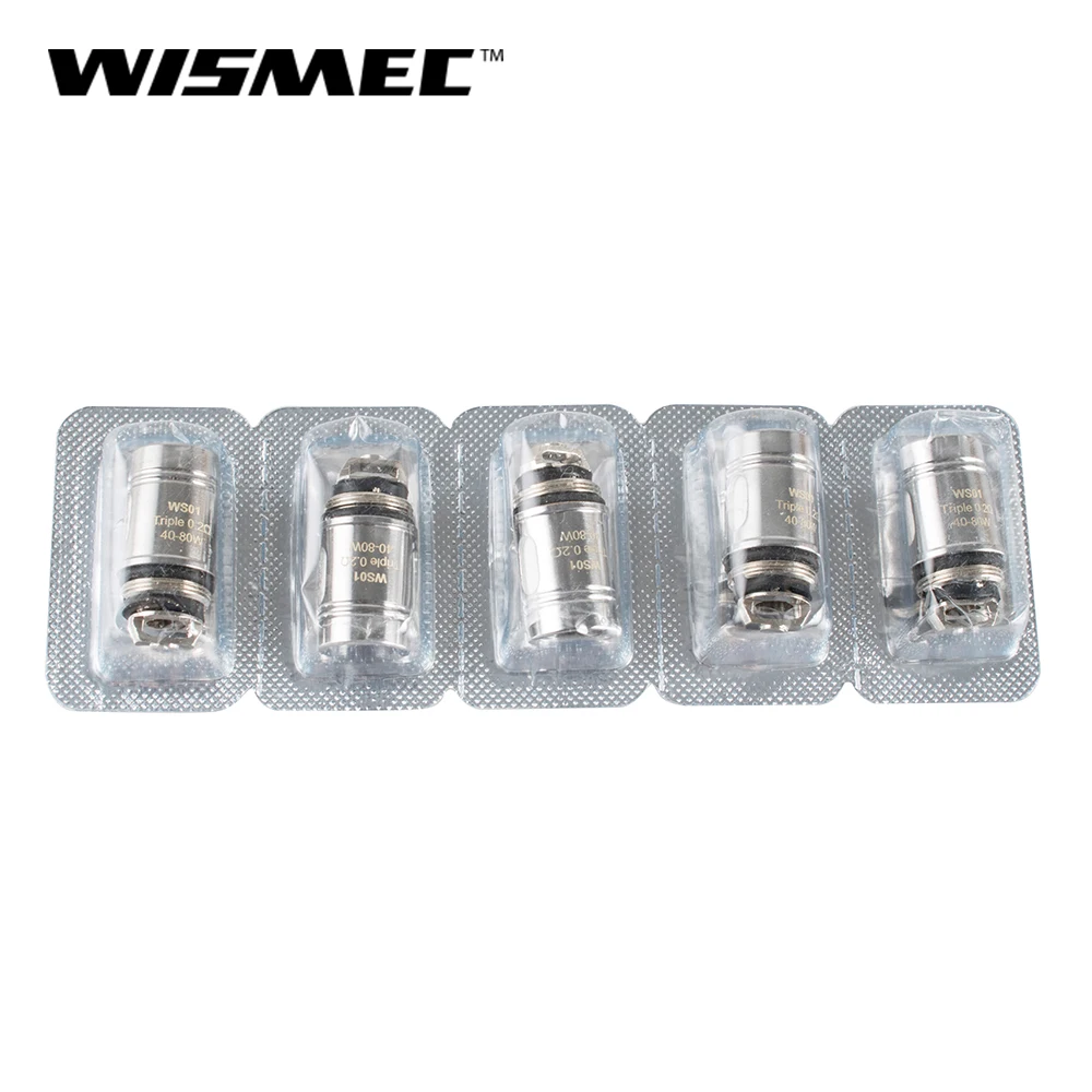 100% оригинал Wismec Reux мини головка Замена Тройная катушка 0.2ohm нержавеющая сталь