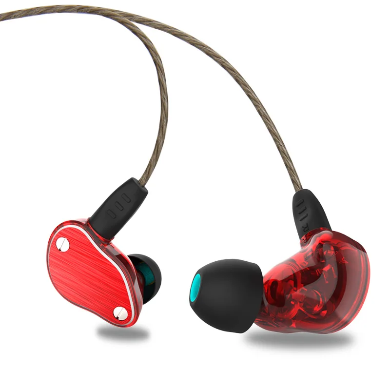 Новый 2018 ASE Hybird DIY наушники двойной динамический + BA в ухо HIFI монитор стерео бас с 2