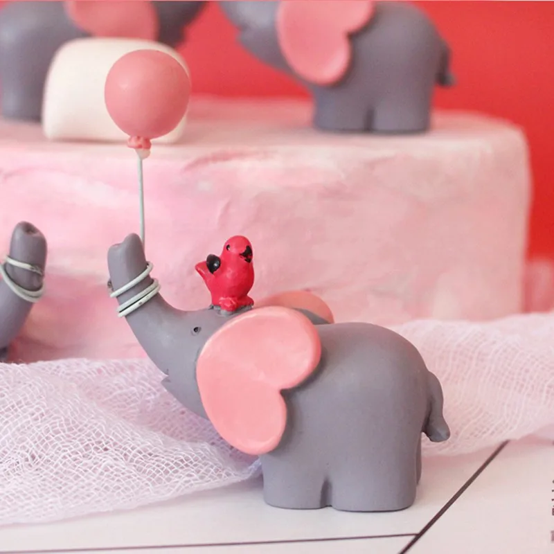 Милые воздушные шары птица слон животные вечерние топперы для торта Baby Shower мальчик девочка день рождения украшения дети с днем рождения подарки