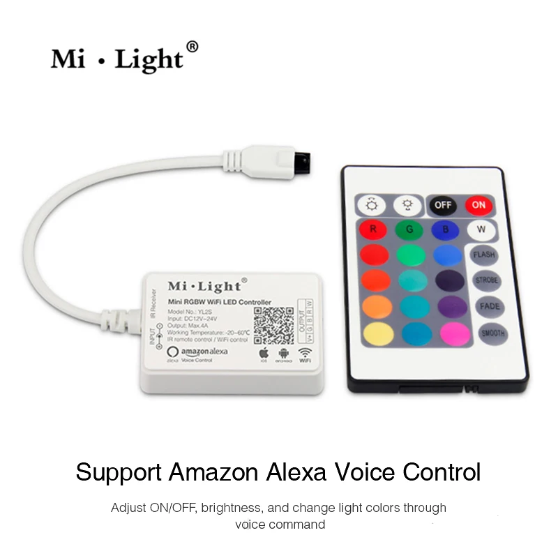 Mi light YL2S mini RGBW WIFI светодиодный контроллер Amazon Alexa приложение для смартфона ИК