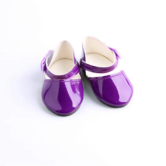 Doll Accessories Purple Leather Ballerina Shoes fit 18 inch American Girl My Life Our Generation Journey LH-12 | Игрушки и хобби