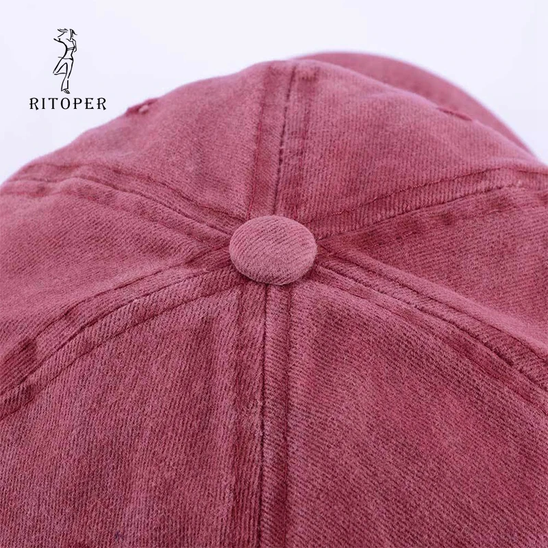 RITOPER винтажные повседневные бейсболки солнцезащитные однотонные для улицы