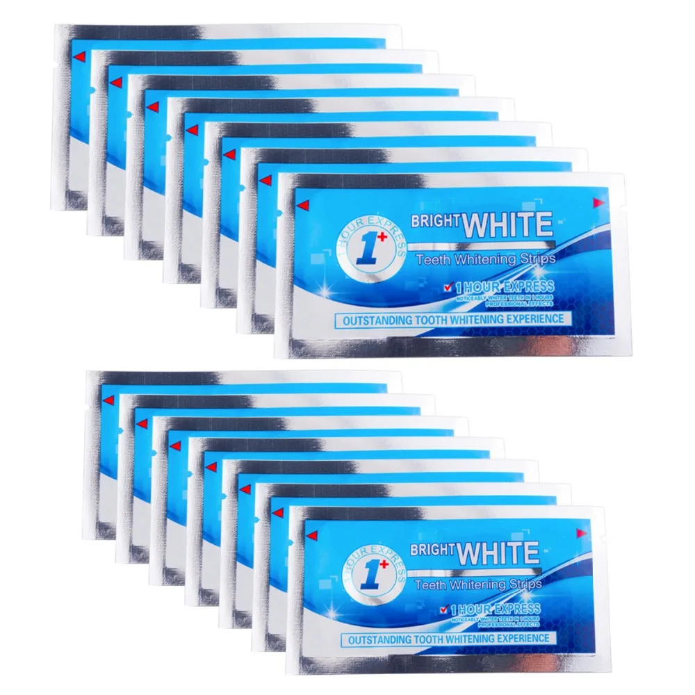 С Коробкой Отбеливание Зубов Полоски 28 Белые полоски (14 Мешочки) 1 Час Экспресс
