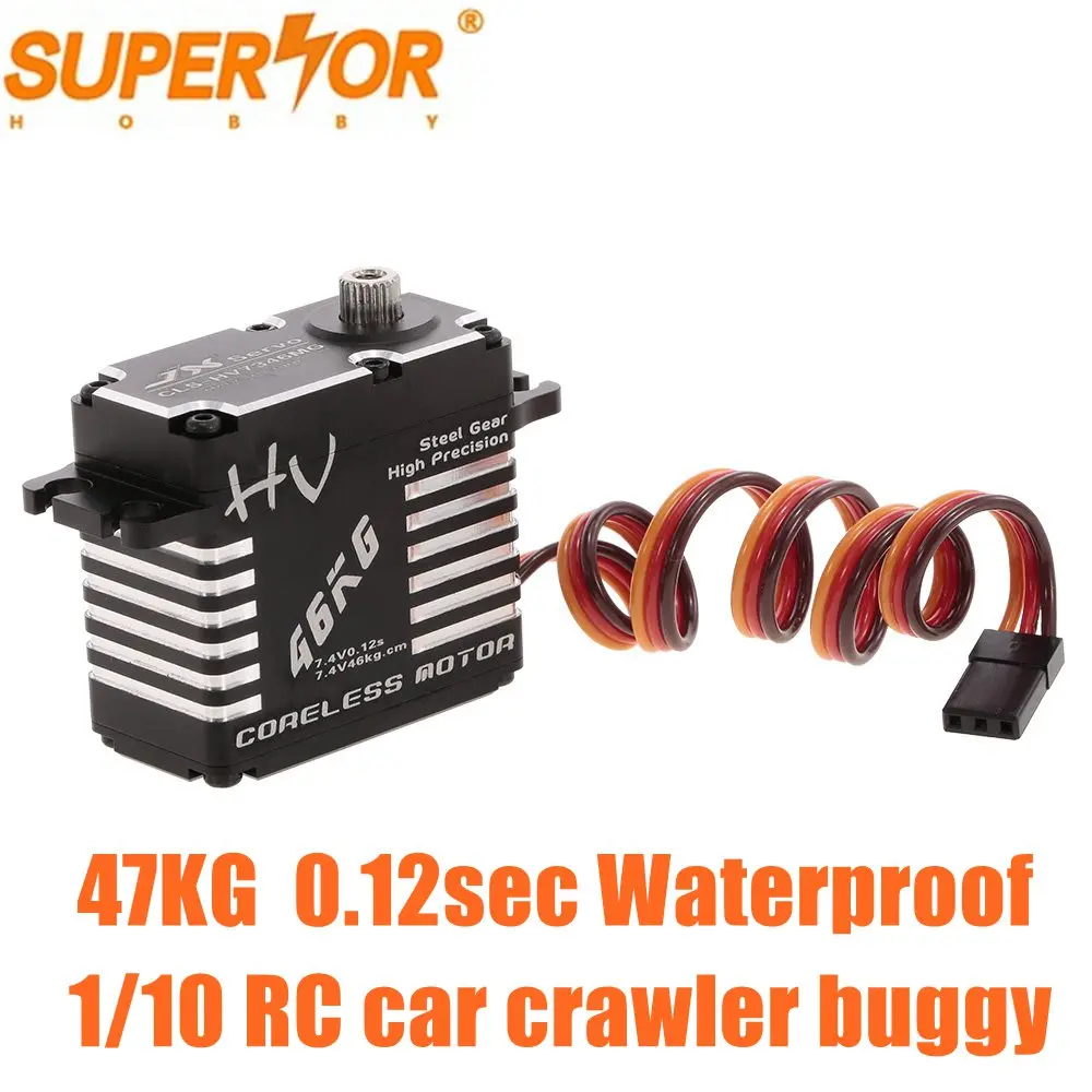 CLS-HV7346MG водонепроницаемый JX 47 кг без сердечника сервопривод 7,4 В стальная шестерня Полностью CNC алюминиевый корпус Радиоуправляемый автомобиль вертолет 1/8 автомобильный гусеничный багги