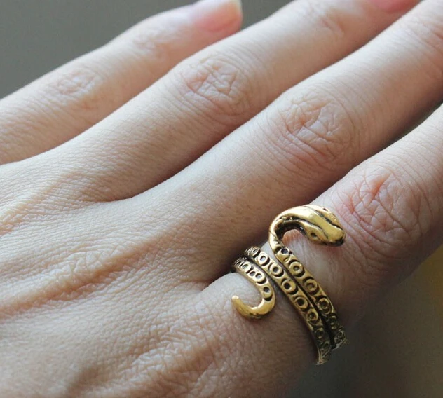 WJZB простая Мода древний египетский фараон змея кольцо для женщин | Украшения и