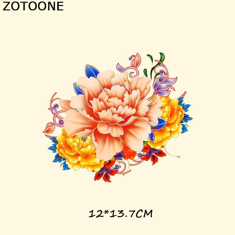 ZOTOONE/платья-футболки с цветком, нашивки на сумку для одежды, а-уровень, моющиеся, с теплопередачей, сделай сам, аксессуары, украшение для детей C