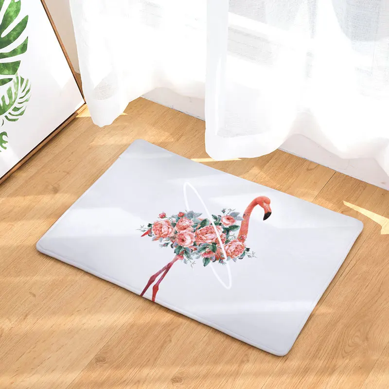 Monily Противоскользящий водонепроницаемый напольный коврик Фламинго лиса Сова