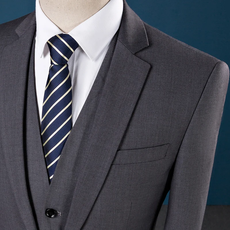 (Пиджак + жилет брюки) Новинка осени 2019 костюмы для свадьбы Мужской Блейзер куртки