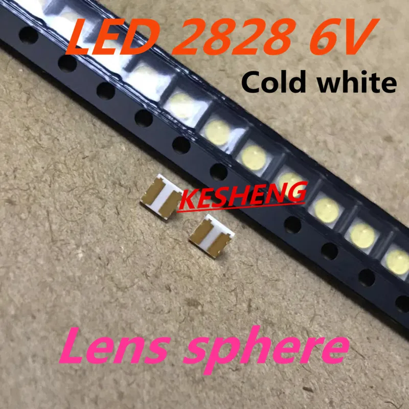 100 шт. для Sharp светодиодная подсветка высокой мощности LED 0 8 Вт 2828 6 в холодный белый