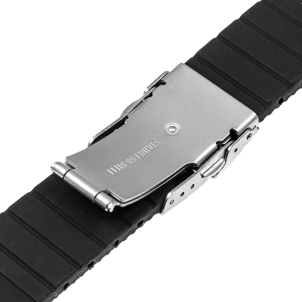 Ремешок для часов из силиконовой резины 18 мм Withings Activite / Pop Steel HR 36 LG стальной