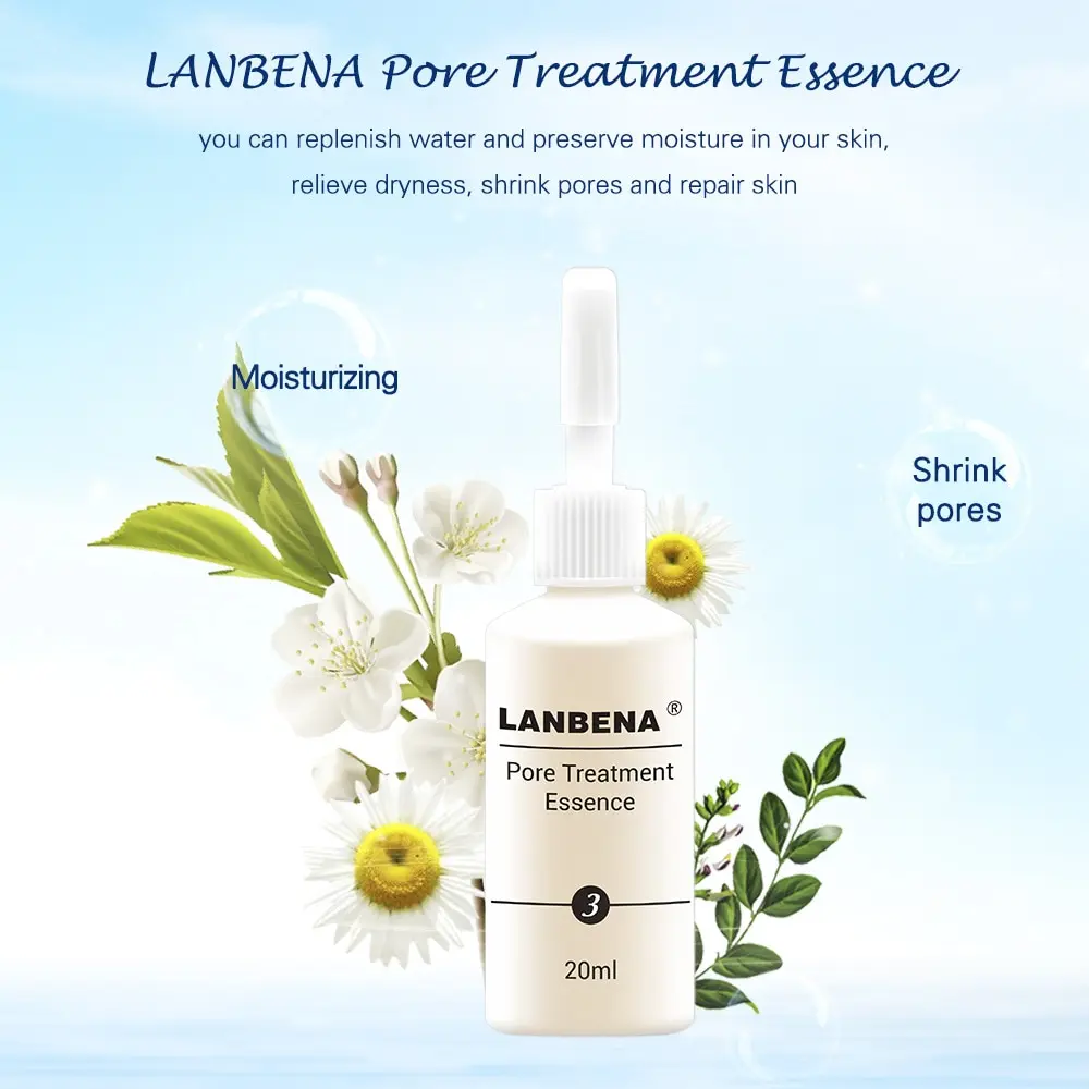 Сыворотка для лечения пор LANBENA витамин С увлажняющая эссенция уменьшает поры