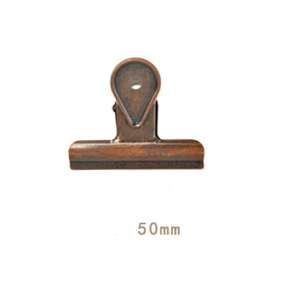 red bronze 50mm Ретро бронзовые черные матовые металлические зажимы ласточкин хвост канцелярский бумажный органайзер для документов скоросшиватель зажим школьные офисные принадлежности для хранения - Цвет: red bronze 50mm
