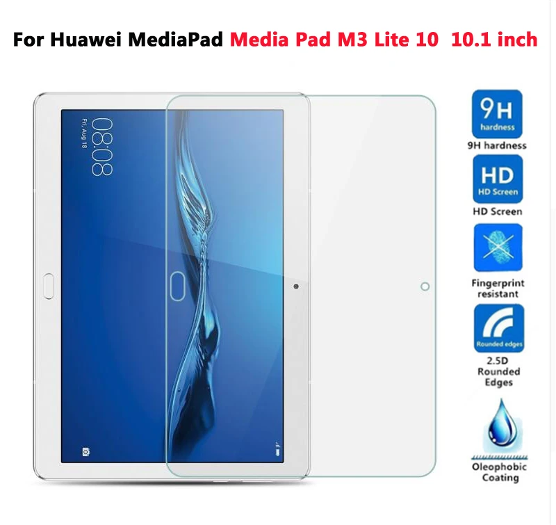 M3 Lite 10.1 inch Закаленное стекло для huawei MediaPad T5 10, Защитное стекло для планшета huawei Mediapad M5 Lite 10 C5 8,0 M3 M2 10,0 8,4, пленка - Цвет: M3 Lite 10.1 inch