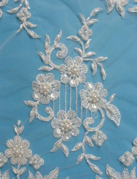 Свадебное кружево для кружевного платья с жемчужными бусинами свадебная