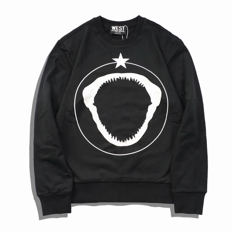 

New 2021 Men Shark Teeth Bone gentleman Hoodies Hoody hooded Sweatshirts velvet Cotton Drake Thicken Fleece Street Hip hop #E104