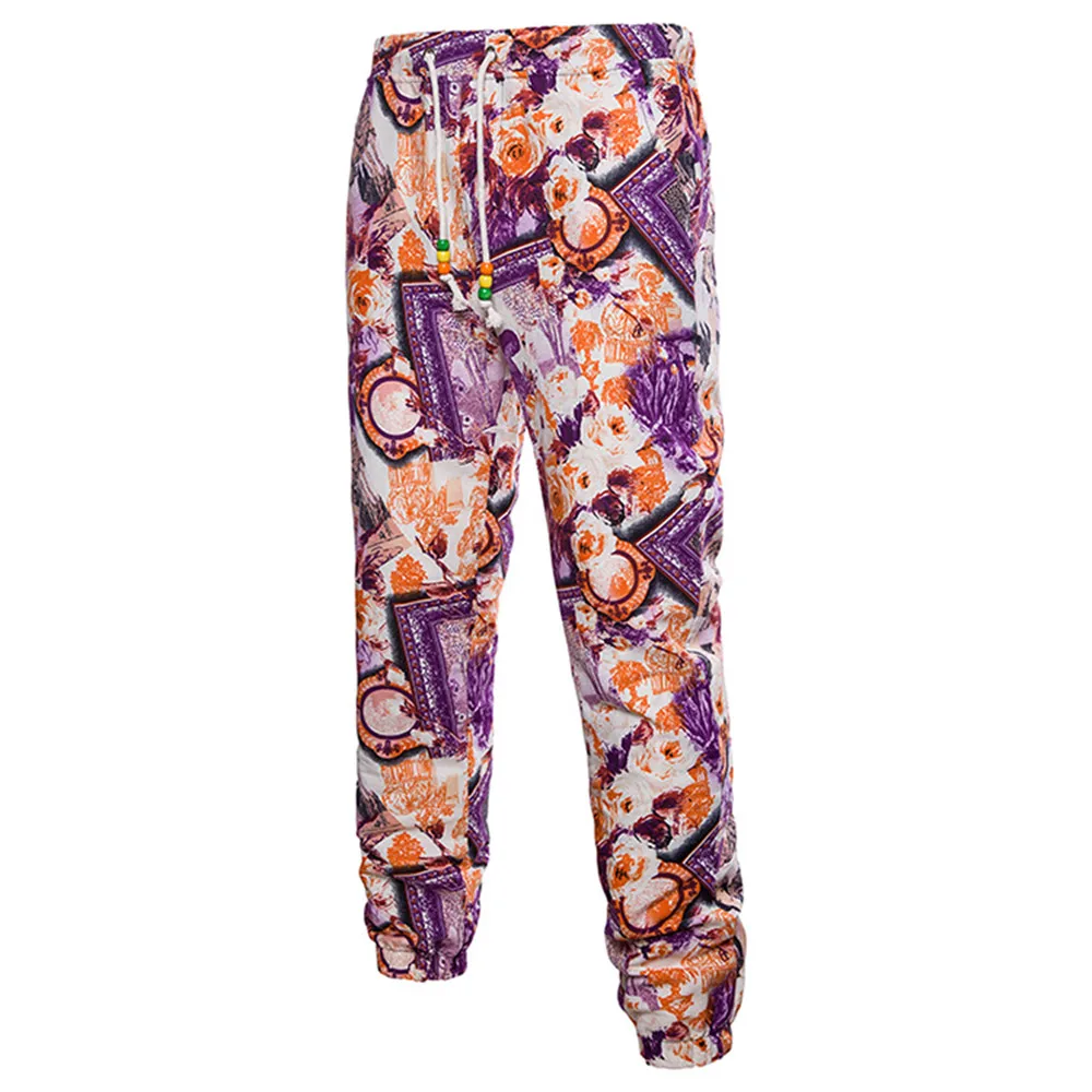 Pant A Цветной мужской костюм для отдыха с принтом, длинные рукава, Мужские штаны и рубашки, набор для вечеринки, новинка, спортивные костюмы, 5XL, высокое качество, льняная одежда - Цвет: Pant A
