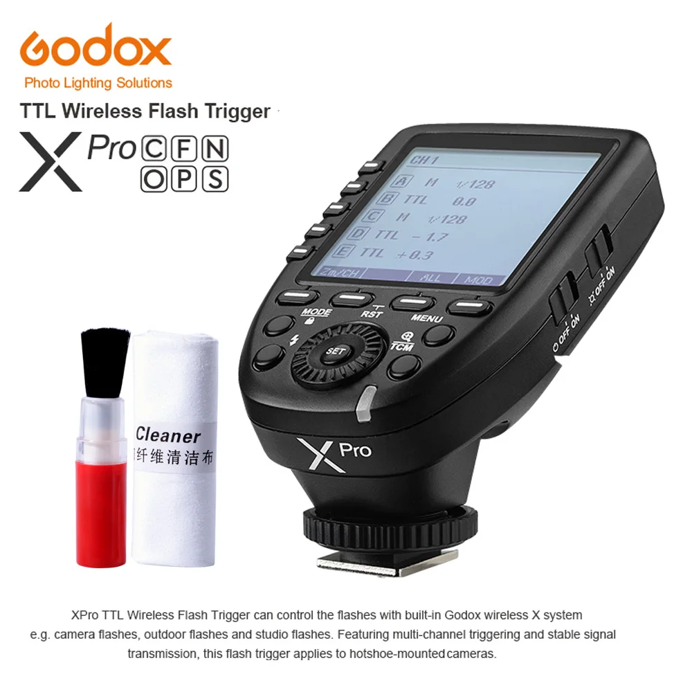 Godox 2,4G HSS ttl Xpro-C/F/N/O/P/S камера Вспышка Speedlite передатчик триггер для Canon Nikon Fuji sony Pentax Olympus Lumix