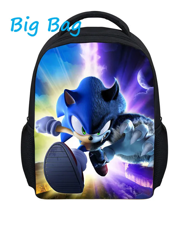 2016 Модный Sonic The Hedgehog Печатает Ребенка Рюкзак 13 Дюймов Маленьких Детей Школьные