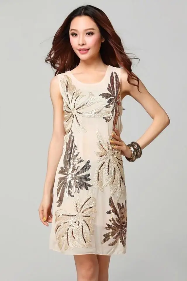 Летние платья женские модные вечерние с пайетками женское красивое платье |