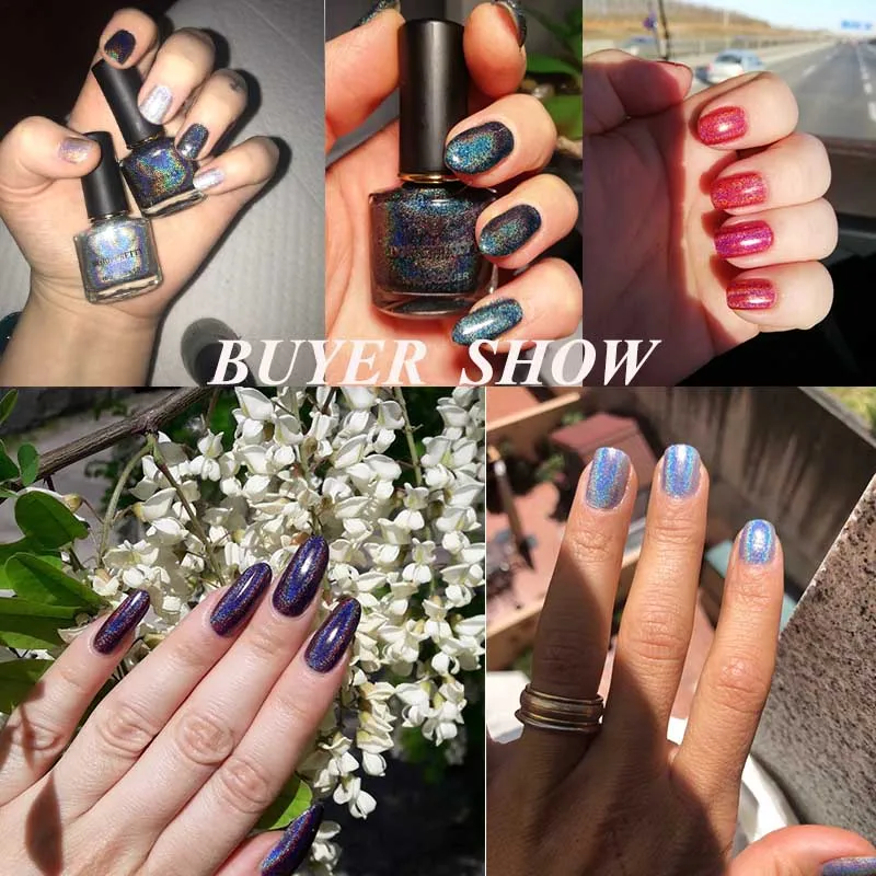 Голографический лак для ногтей BORN PRETTY 7 мл Переливающаяся Блестящая Серия
