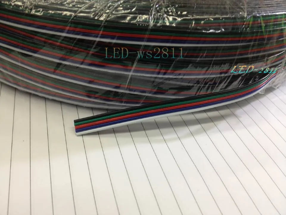 Светодиодный Удлинительный Электрический кабель 100 м с 5 контактами