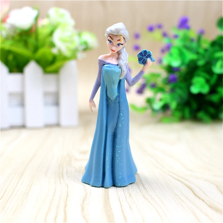 Disney Princess Toys 6pcs/Lot 5-11cm Frozen Snow Queen Elsa Anna Olaf Sven Kristoff Pvc Action Figure Doll For Kids Gift images - 6