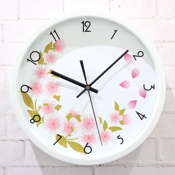 world outside the garden wall clock flowers florid fashion watches quartz mute simple creative free shipping | Дом и сад