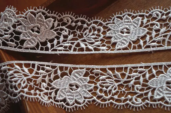 1 ярд Venise кружевной отделкой с ресниц края растворимых вышивка кружева DIY Craft
