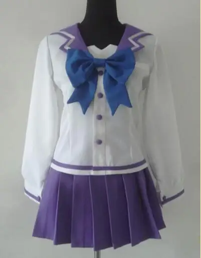 Sankarea Saoji Ranko Косплей Костюм модная фиолетовая Униформа Хэллоуин Бесплатная