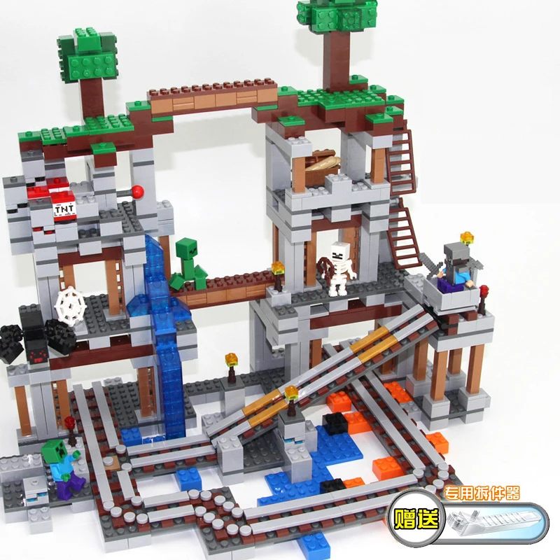 922 шт. Minecrafted шахты Кирпичи Строительные блоки Развивающие игрушки для детей