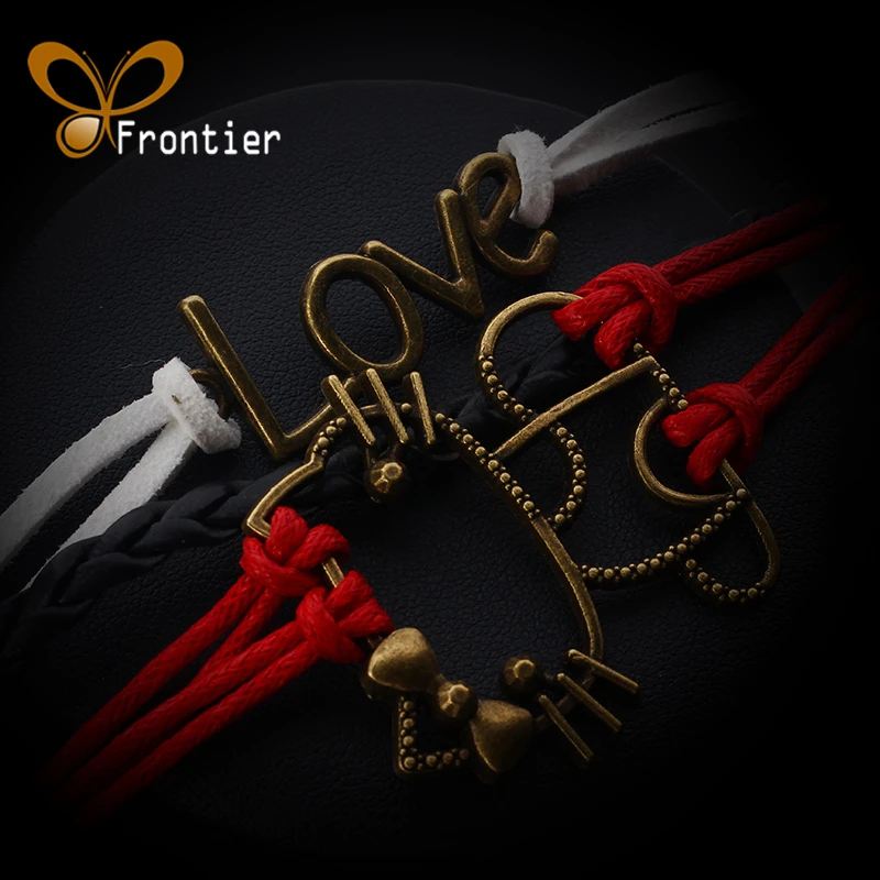 Fashion Charm jewelry leather Double infinite Multilayer Braided Wax Rope Bracelets Gift For Women AB015 | Украшения и аксессуары