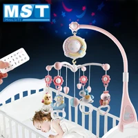 baby rattles crib mobiles babies toys holder rotating crib bed bell with music box projection for 0 12 months newborn infant