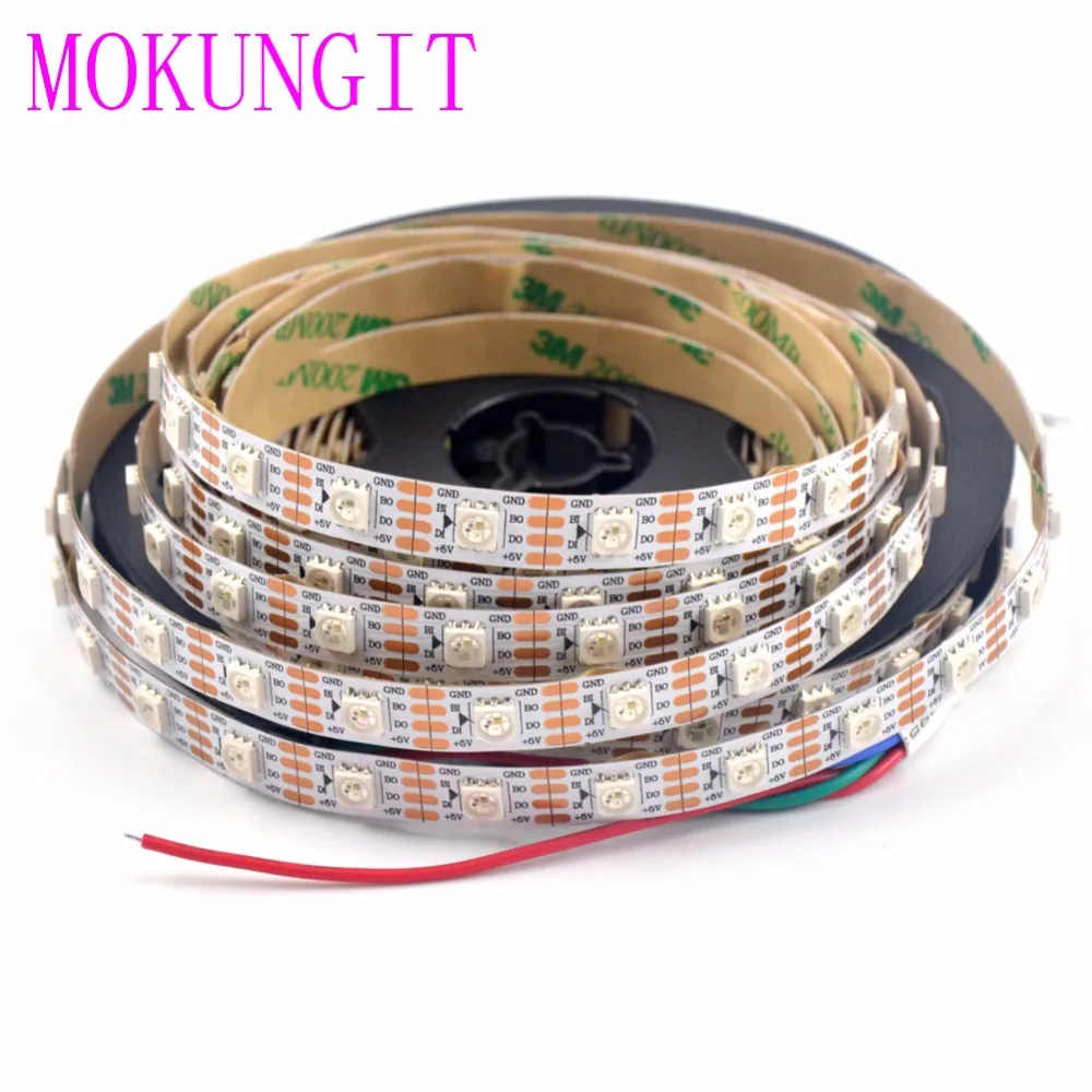 Mokungit 5 м 60 пикселей WS2813 модернизированная WS2812B индивидуально Адресуемая RGB
