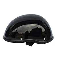 Bright Black Унисекс DOT Ретро мотоциклетные шлемы, матовый черный Немецкий полулицевой шлем Чоппер круизер Байкер Второй мировой войны винтажный шлем M/L/XL - Цвет: Bright Black