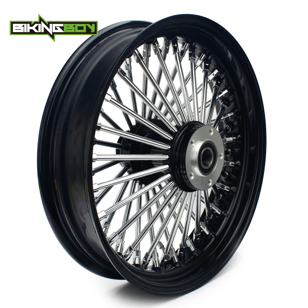 Ступица переднего колеса BIKINGBOY 16 &quotx 3 5&quot 48 Fat для Harley Softail FXST FLST FLSTC FXSTB Sportster XL 883 1200