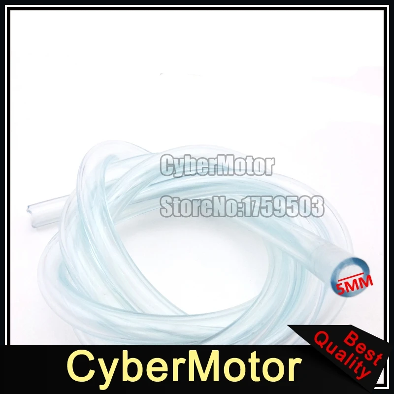 

1 Meter 5mm Transparent Fuel Hose Pipe Gas Inline Tube ATV Quad Snowmobile Pit Dirt Bike Motorcycle UTV Buggy Go Kart Motorized