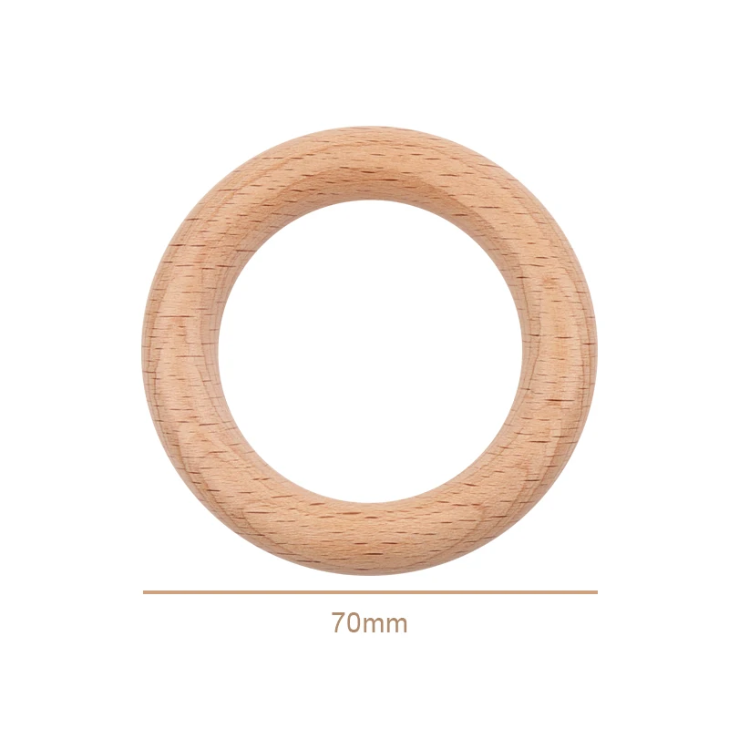 MY004 70mm TYRY. HU 5 шт 40 мм/70 мм Бук деревянные детские Прорезыватели для зубов Деревянные Детские Прорезыватели Детские аксессуары для малышей изготовление браслета ожерелья - Цвет: MY004 70mm